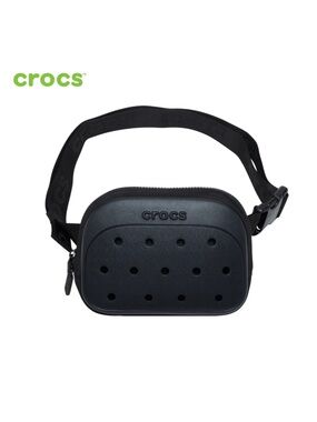 CROCS Black Croslite Belt Bag with Perforated Front